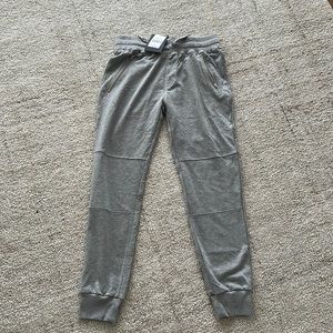 Grey cotton jogger pants